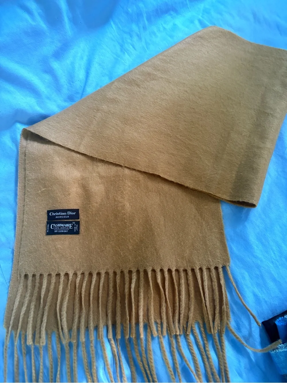 Christian Dior Cashmaire Scarf por Homme Camel Tan